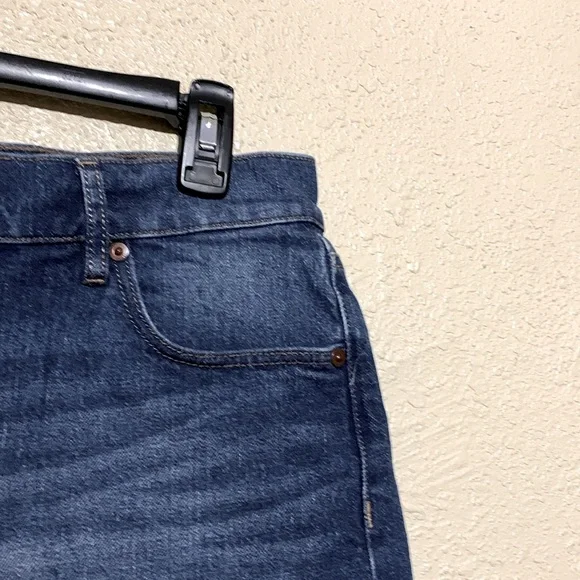 LOFT Jeans Shorts 8 Blue 5-Pocket Fringe Cotton Elastane - Picture 8 of 16